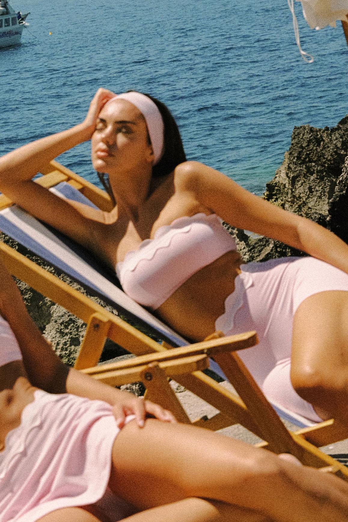Scallop Contrast Bandeau - WISKIIWS675sakuraballetS