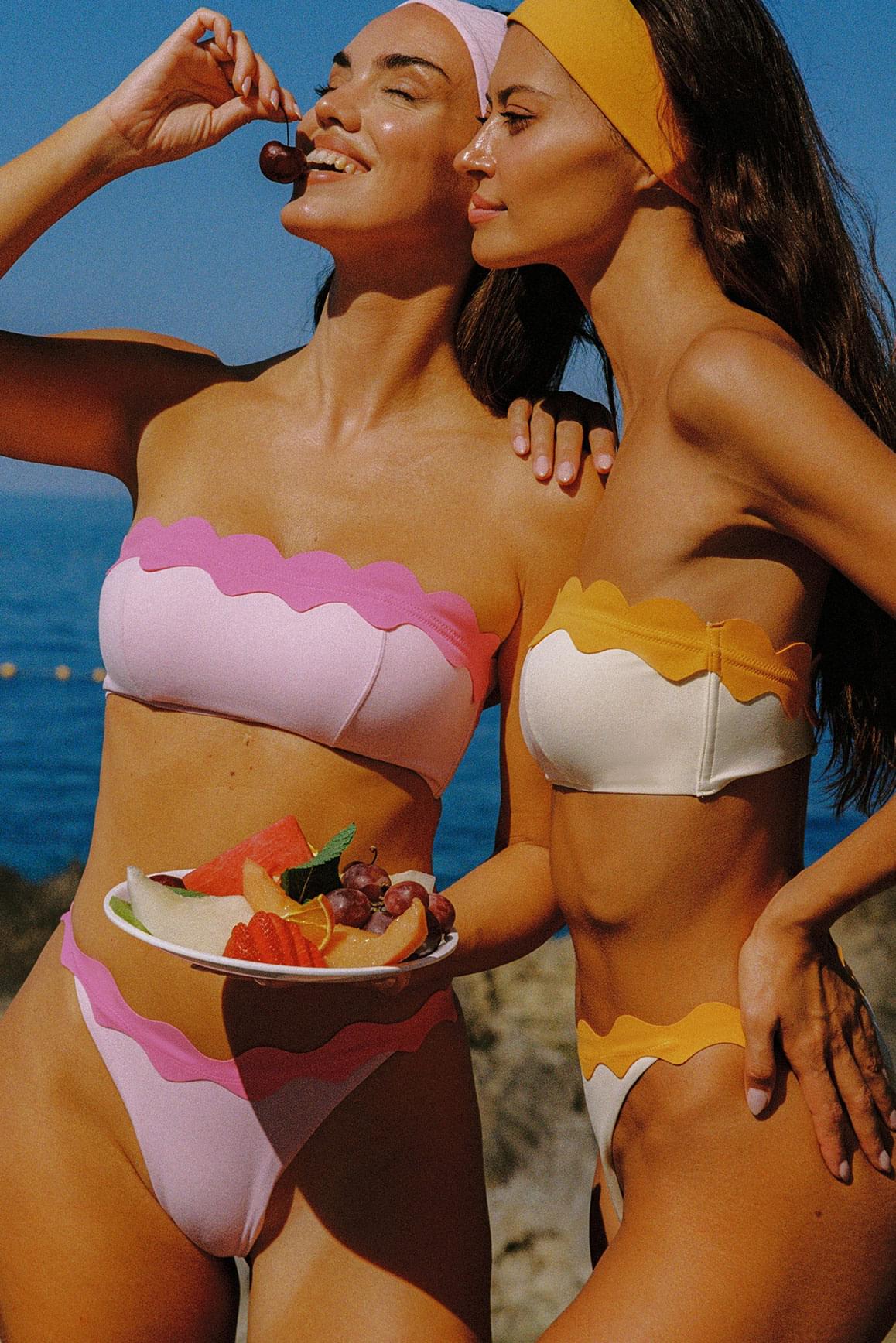 Scallop Contrast Bandeau - WISKIIWS675sakurahollywoodS