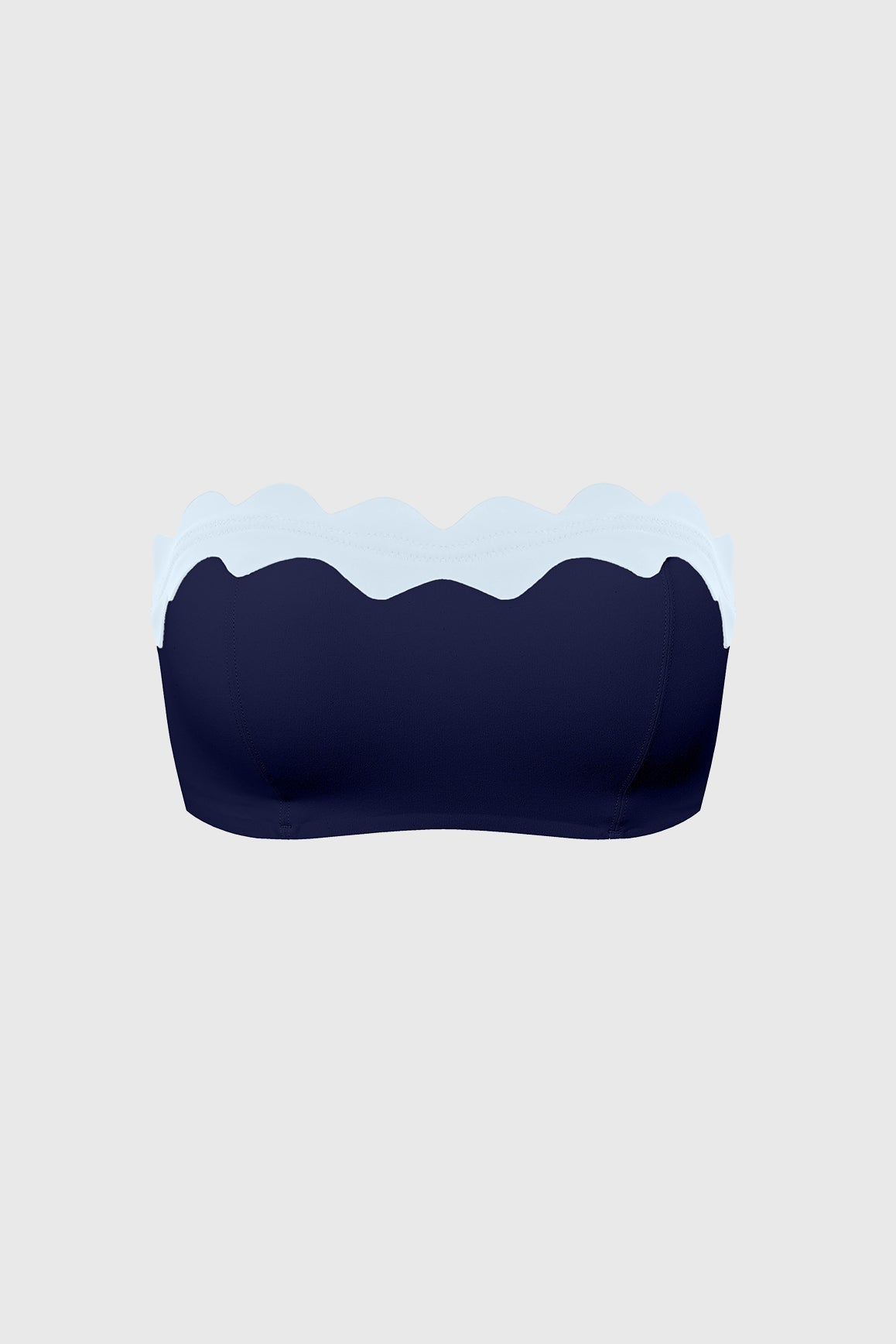 Scallop Contrast Bandeau - WISKIIWS675midnightcapriS