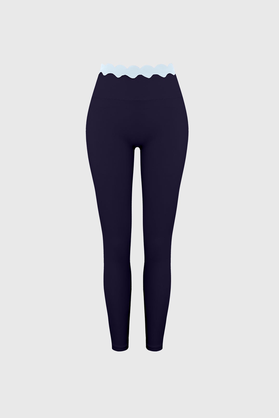 Scallop Contrast Scrunch Legging - WISKII - Leggings