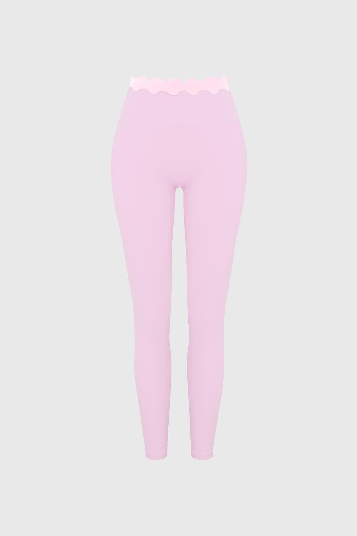 Scallop Contrast Scrunch Legging - WISKIIWS678sakuraballetS
