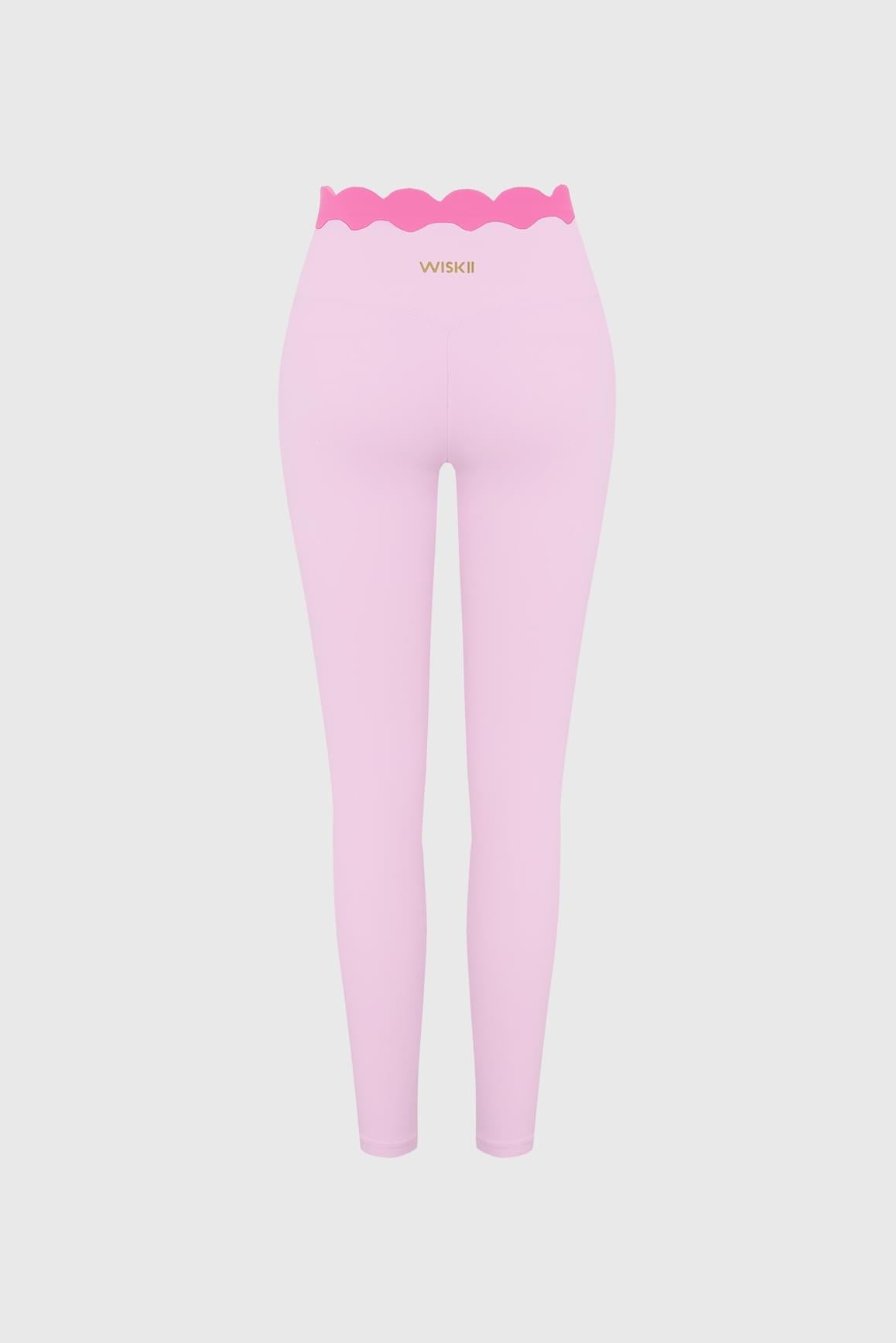 Scallop Contrast Scrunch Legging - WISKIIWS678sakurahollywoodS