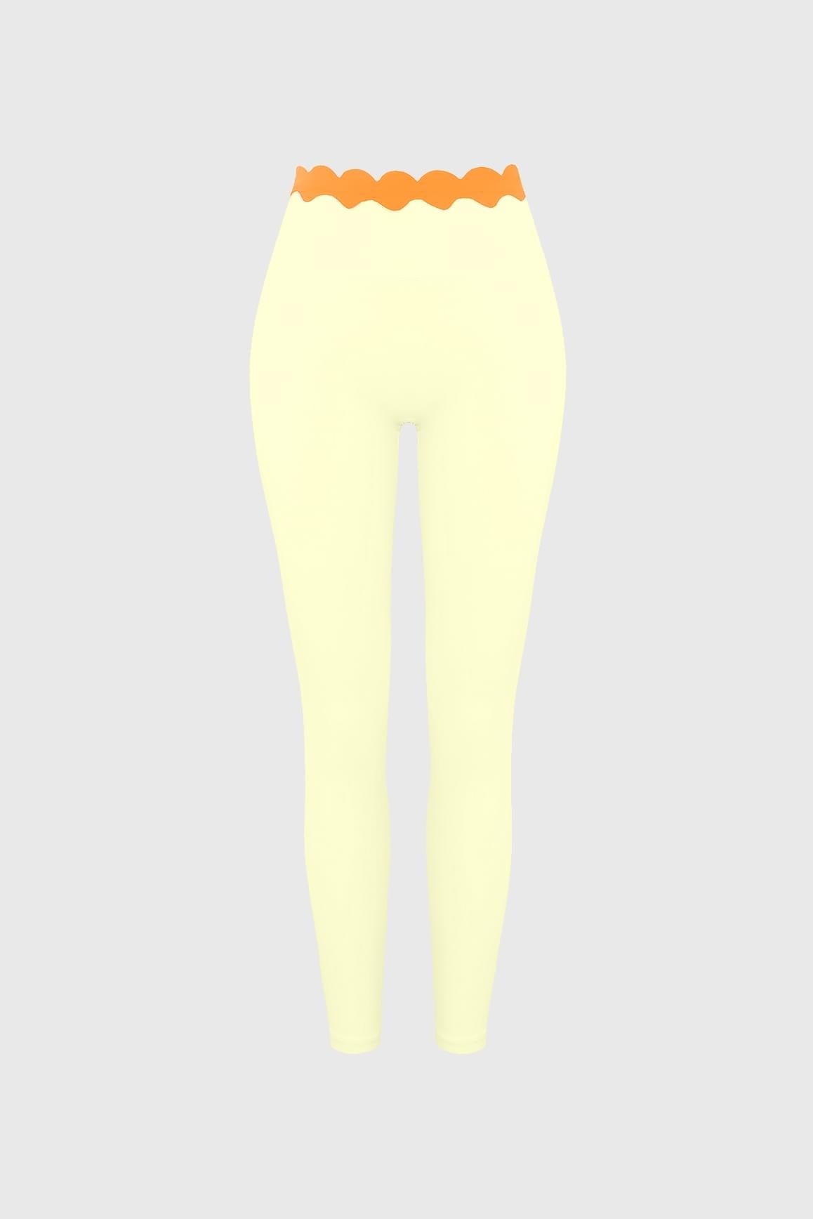 Scallop Contrast Scrunch Legging - WISKIIWS678limoncellocitrusS