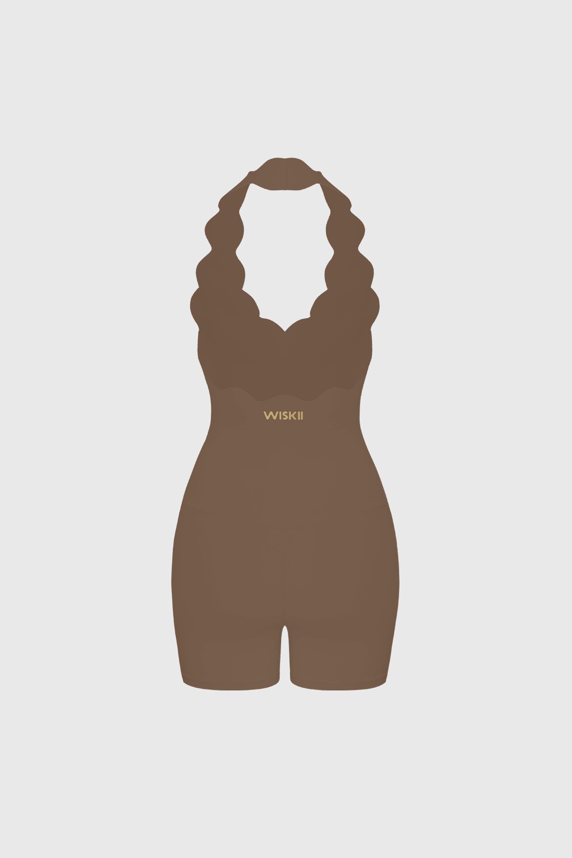 Scallop-Halter Hourglass Playsuit - WISKII -