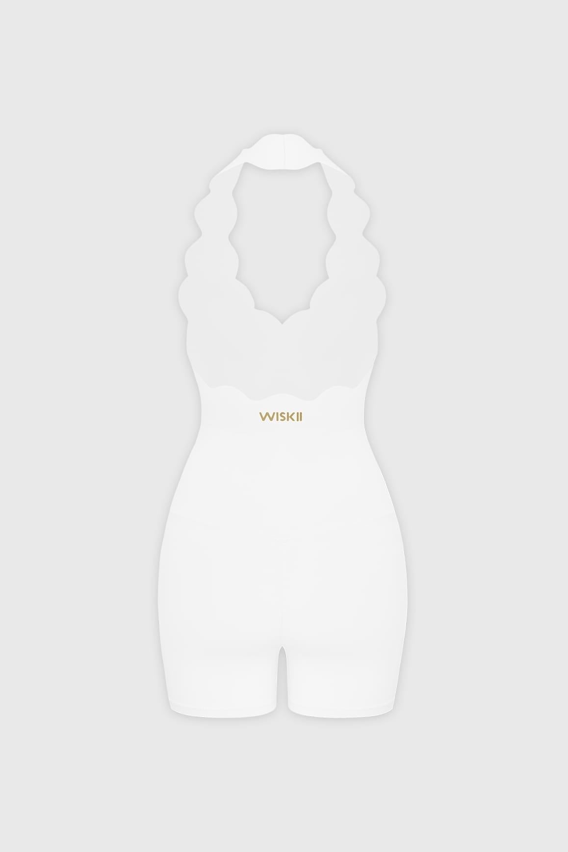 Scallop-Halter Hourglass Playsuit - WISKII -