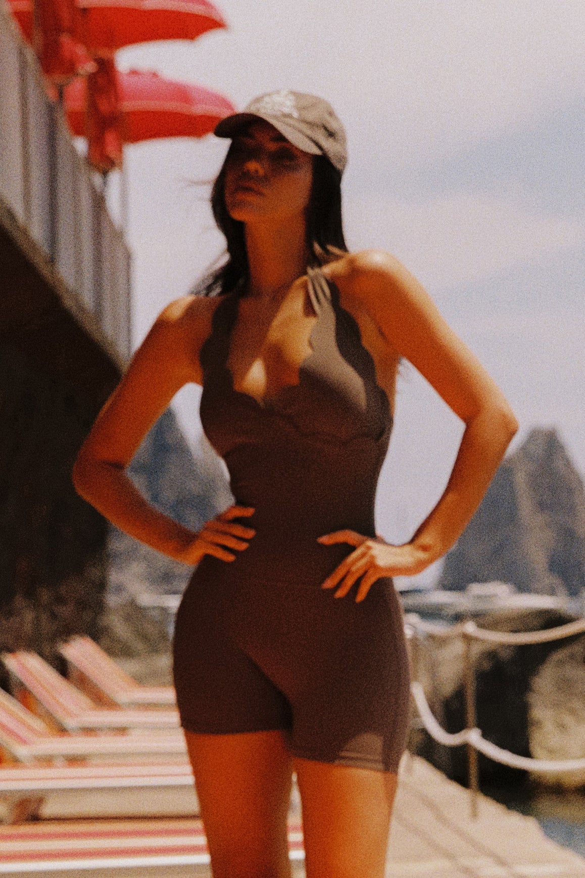 Scallop-Halter Hourglass Playsuit - WISKII -