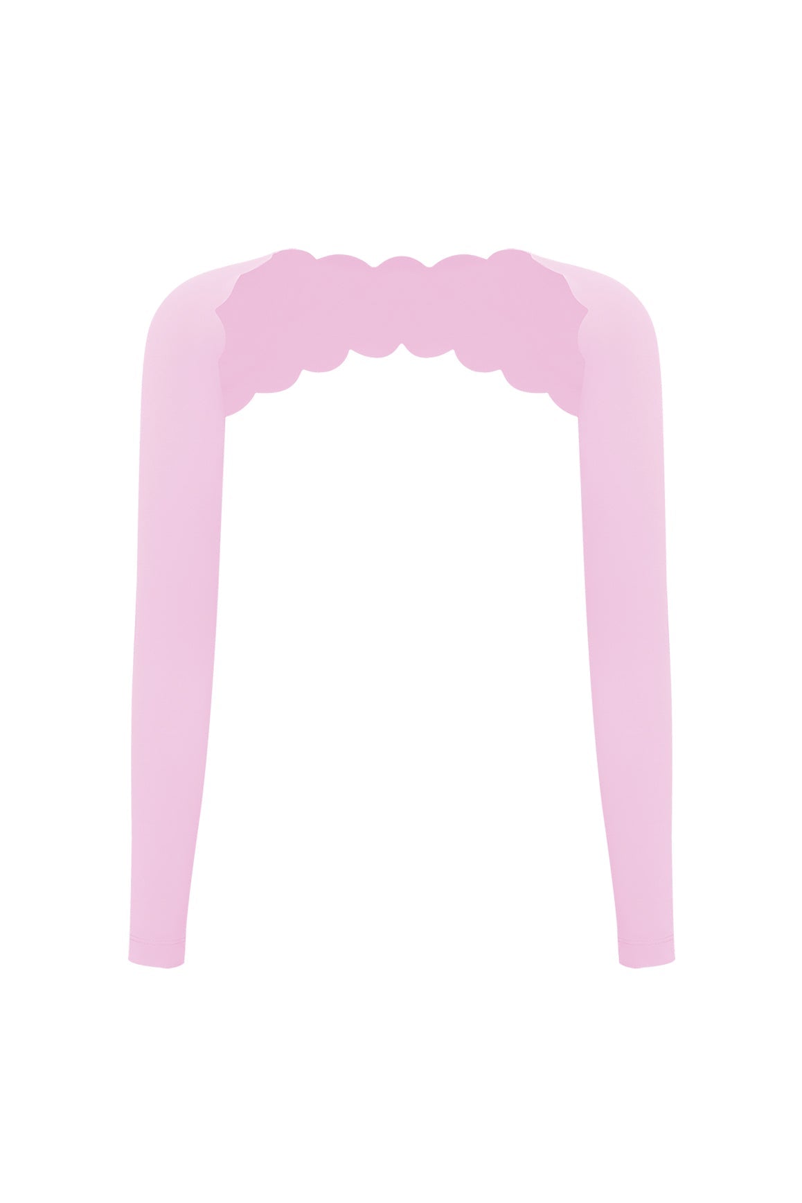 Scalloped Long Sleeve Sports Shrug - WISKII - Bolero