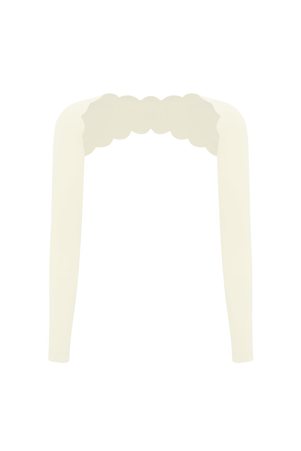 Scalloped Long Sleeve Sports Shrug - WISKII - Bolero