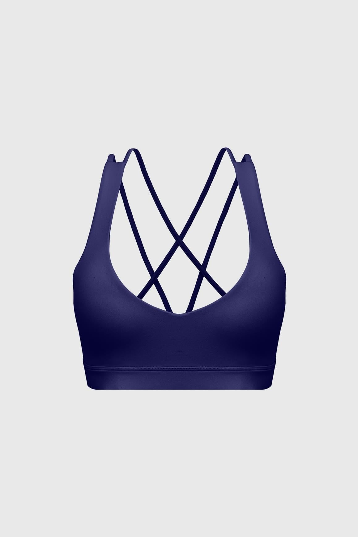 Scoop Neck Crossback Bra - WISKIIWS519midnightblueS