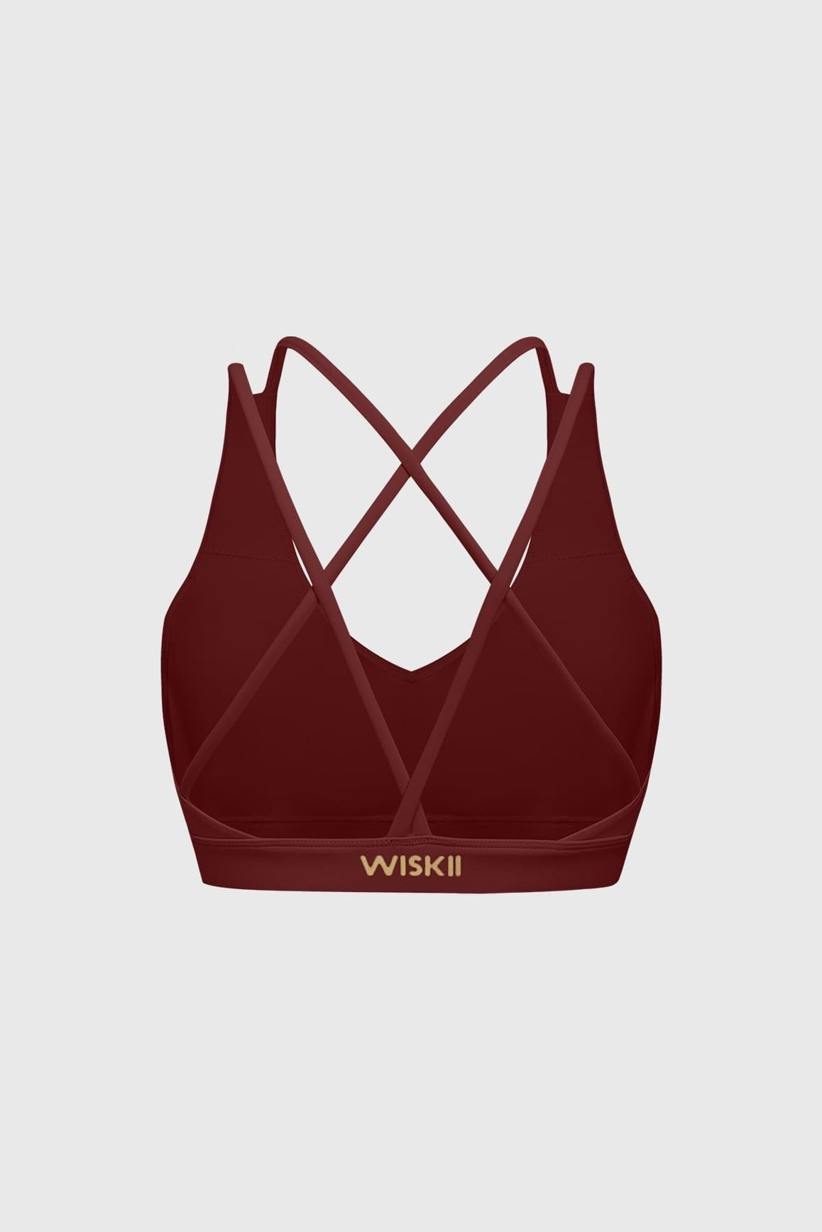 Scoop Neck Crossback Bra - WISKIIWS519mulledwineS