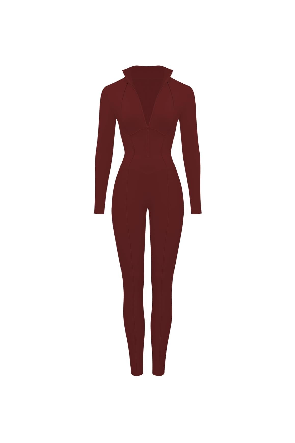 Solace Tailored Zip Catsuit - WISKIIWS655mulledwineS