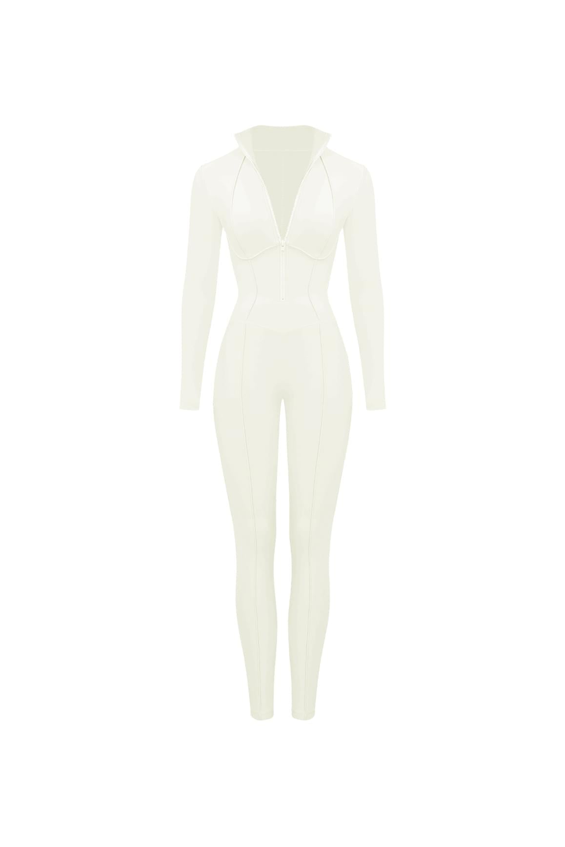 Solace Tailored Zip Catsuit - WISKIIWS655oatmilkS