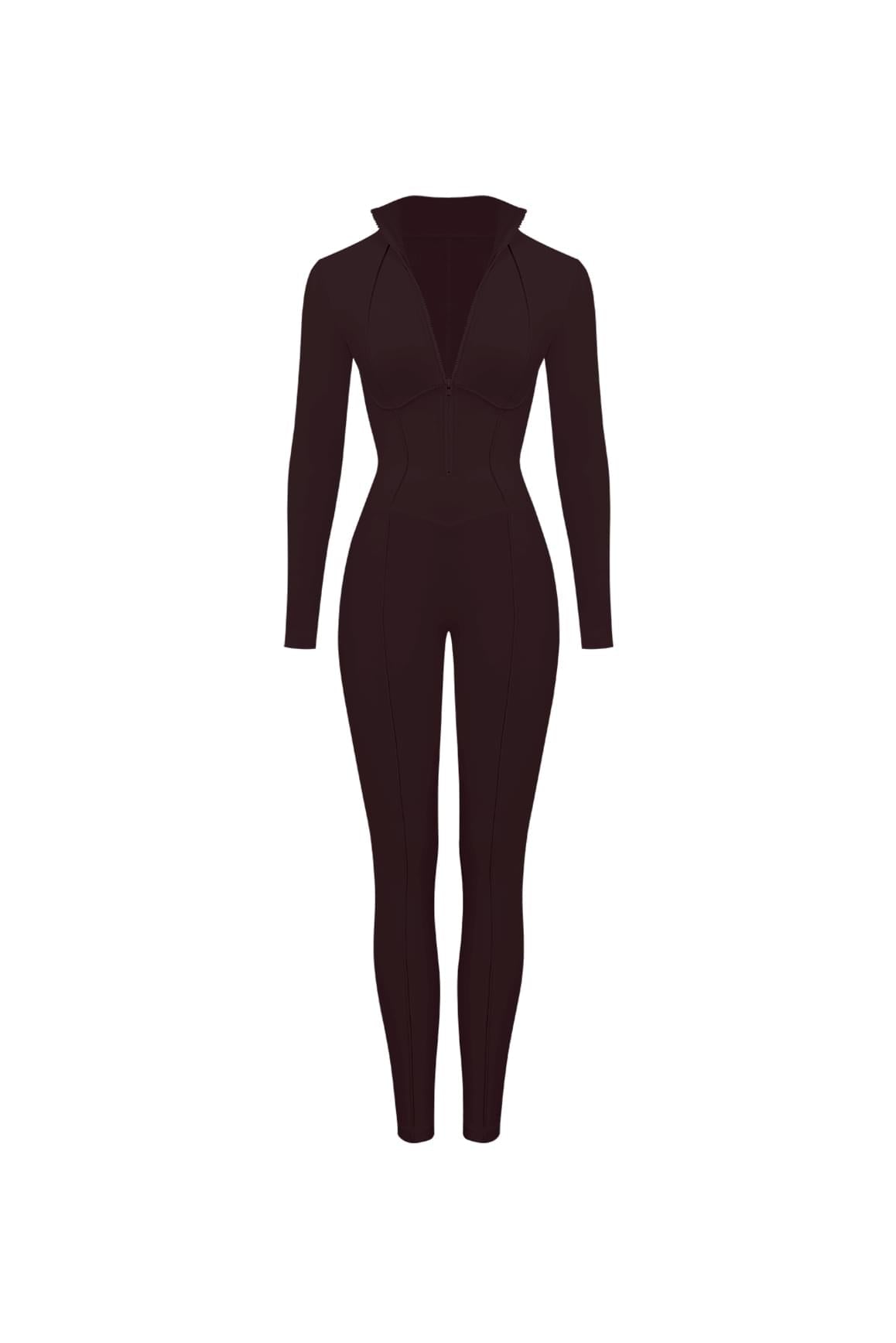 Solace Tailored Zip Catsuit - WISKIIWS655velvetfigS