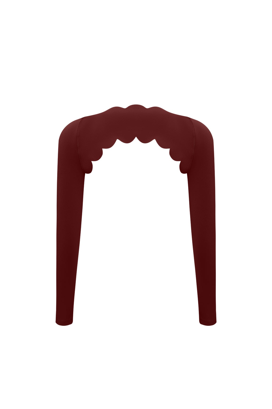 Bolero deportivo festoneado de manga larga