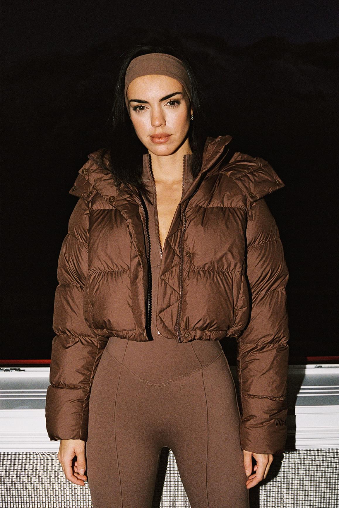 WISKII Cropped Convert Down Jacket - WISKIIWS543mochamousseS