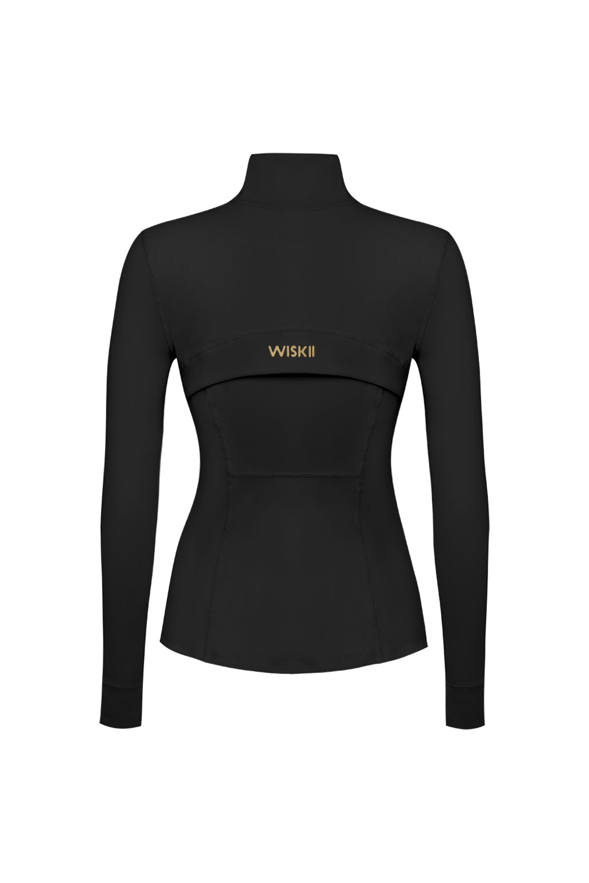 Double Zip Slim Fit Active Jacket | WISKII ACTIVE | Color Black