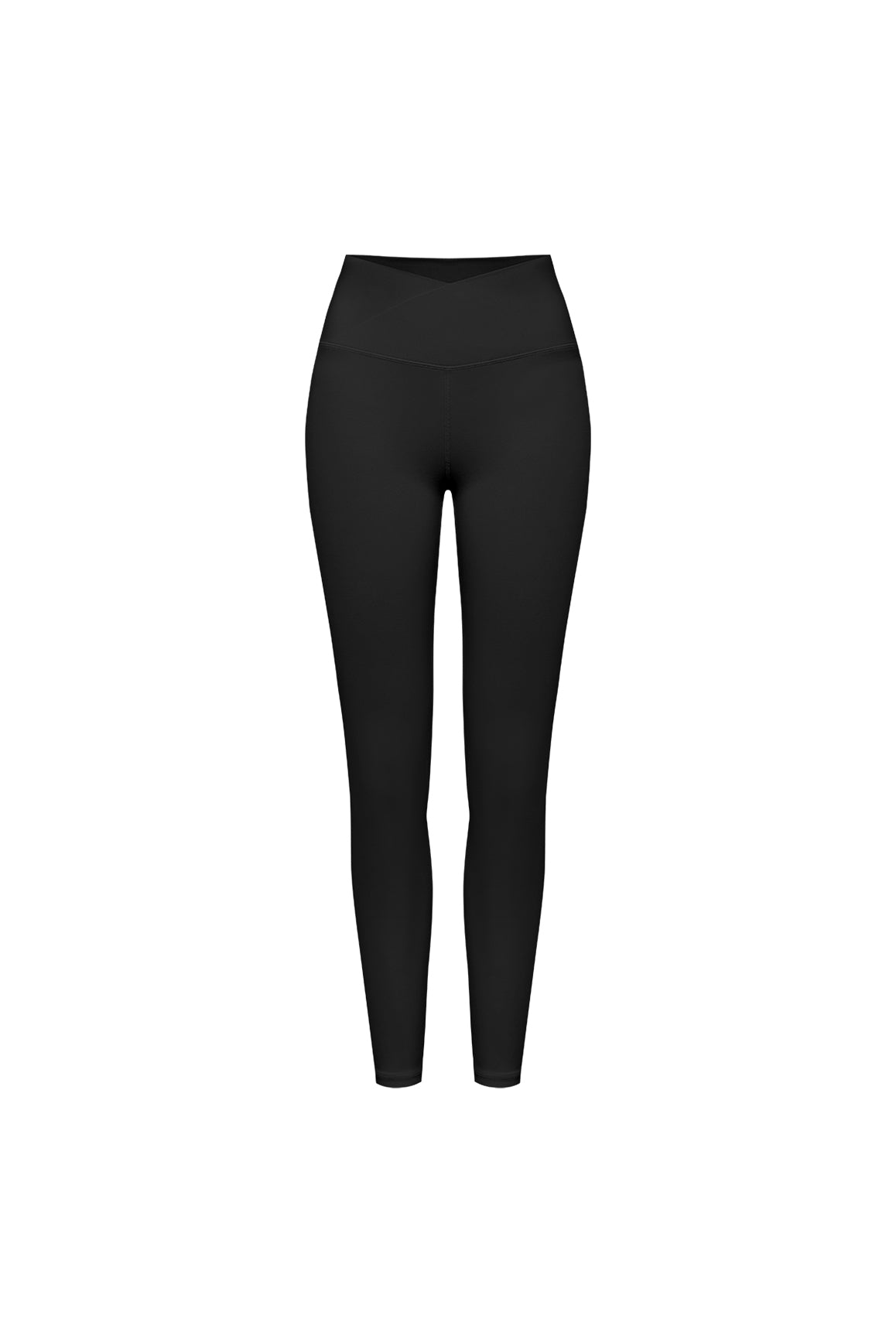 WISKII V-Waist Scrunch Legging in black, featuring a high-waisted design and scrunch detail on the back.