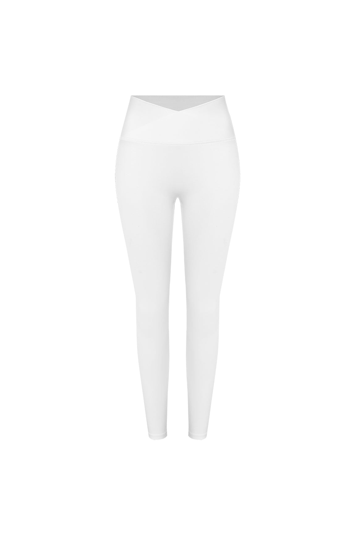 WISKII Riviera V-waist scrunch legging in ivory, showcasing a fitted design and soft fabric texture.