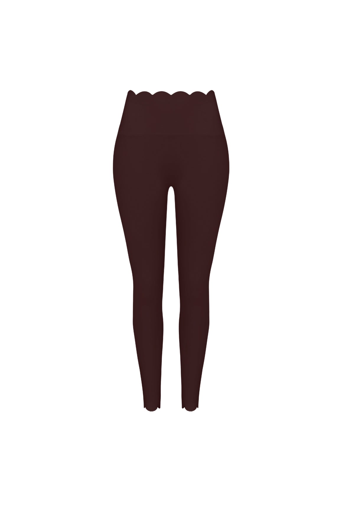 WISKII high-waist velvet scallop scrunch leggings featuring a textured scallop design and a flattering fit.