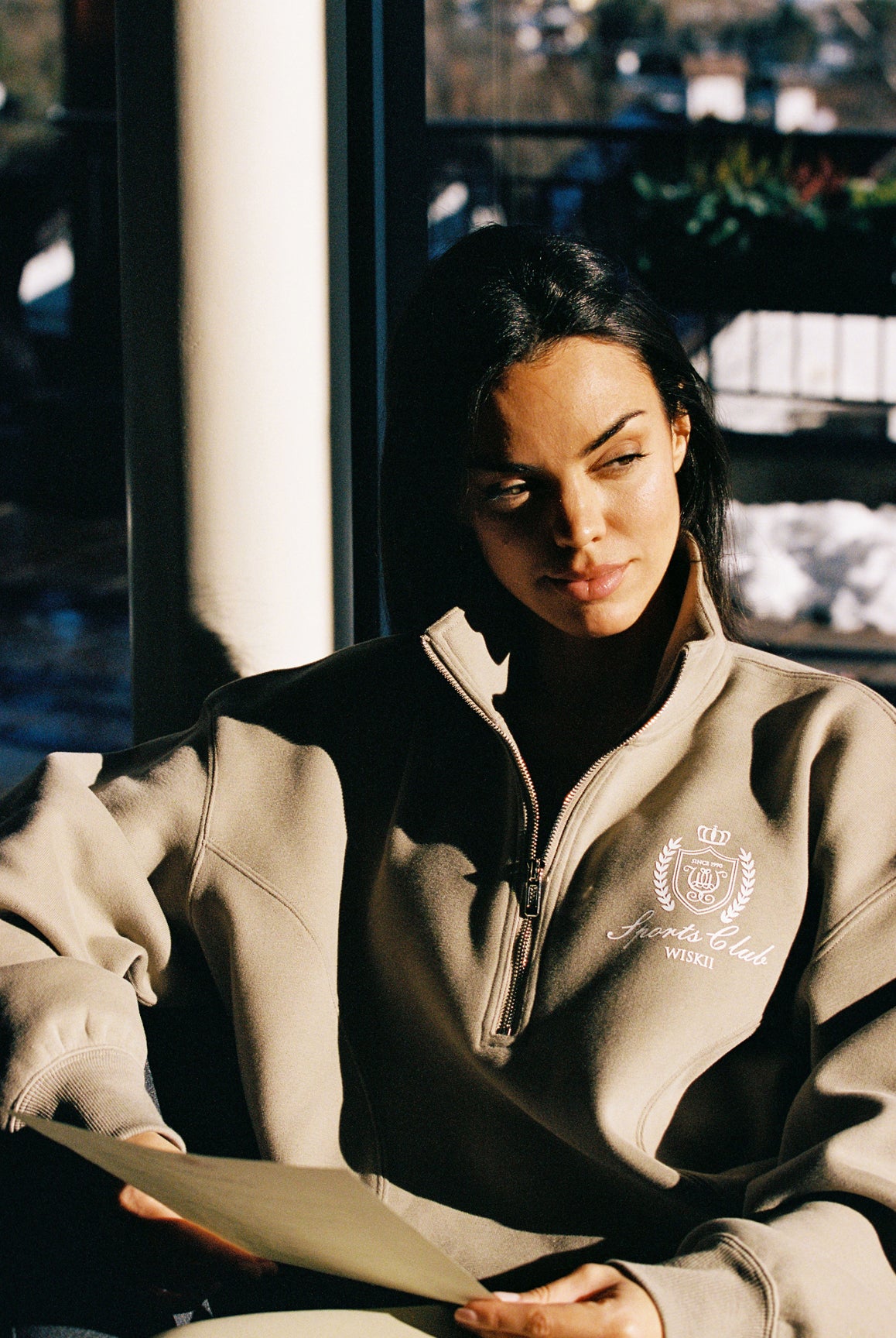 Retro Warm Half-Zip Polo Sweatshirt | Women's Pullover | WISKII Active