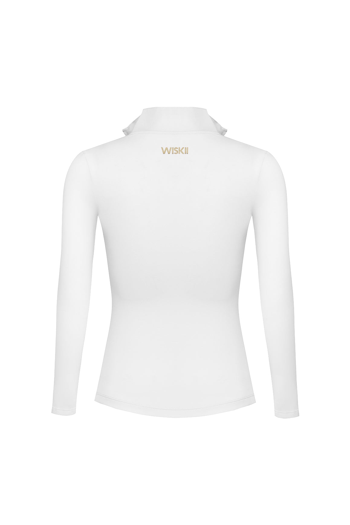 a Long Sleeve Half Zip Top | WISKII Active | Ivory