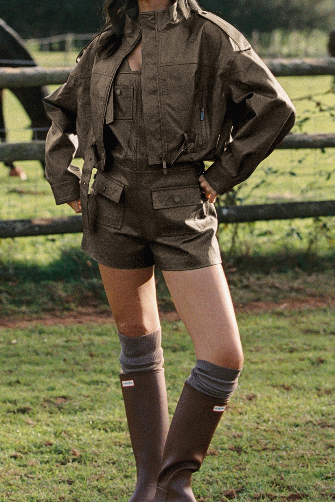 Faux Leather Overall Shorts | Shortall | WISKII Active