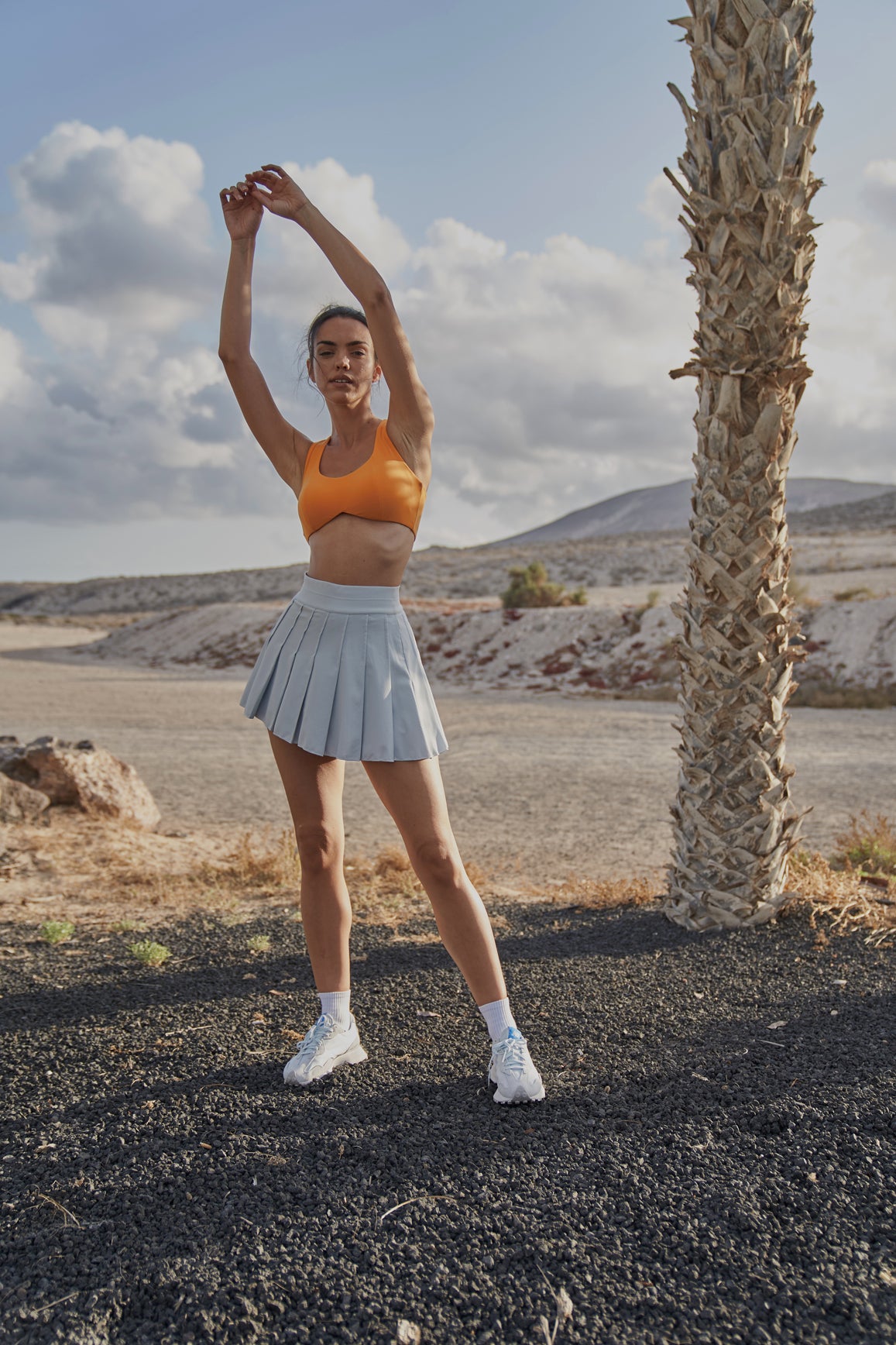 Falda plisada de corte A