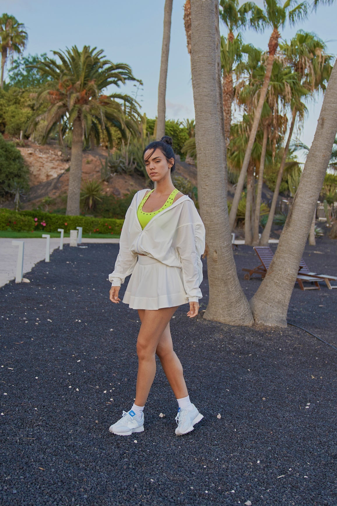 Ivory WISKII Sun Protection Advantage Skirt with lightweight, breathable fabric designed for sun protection and comfort.