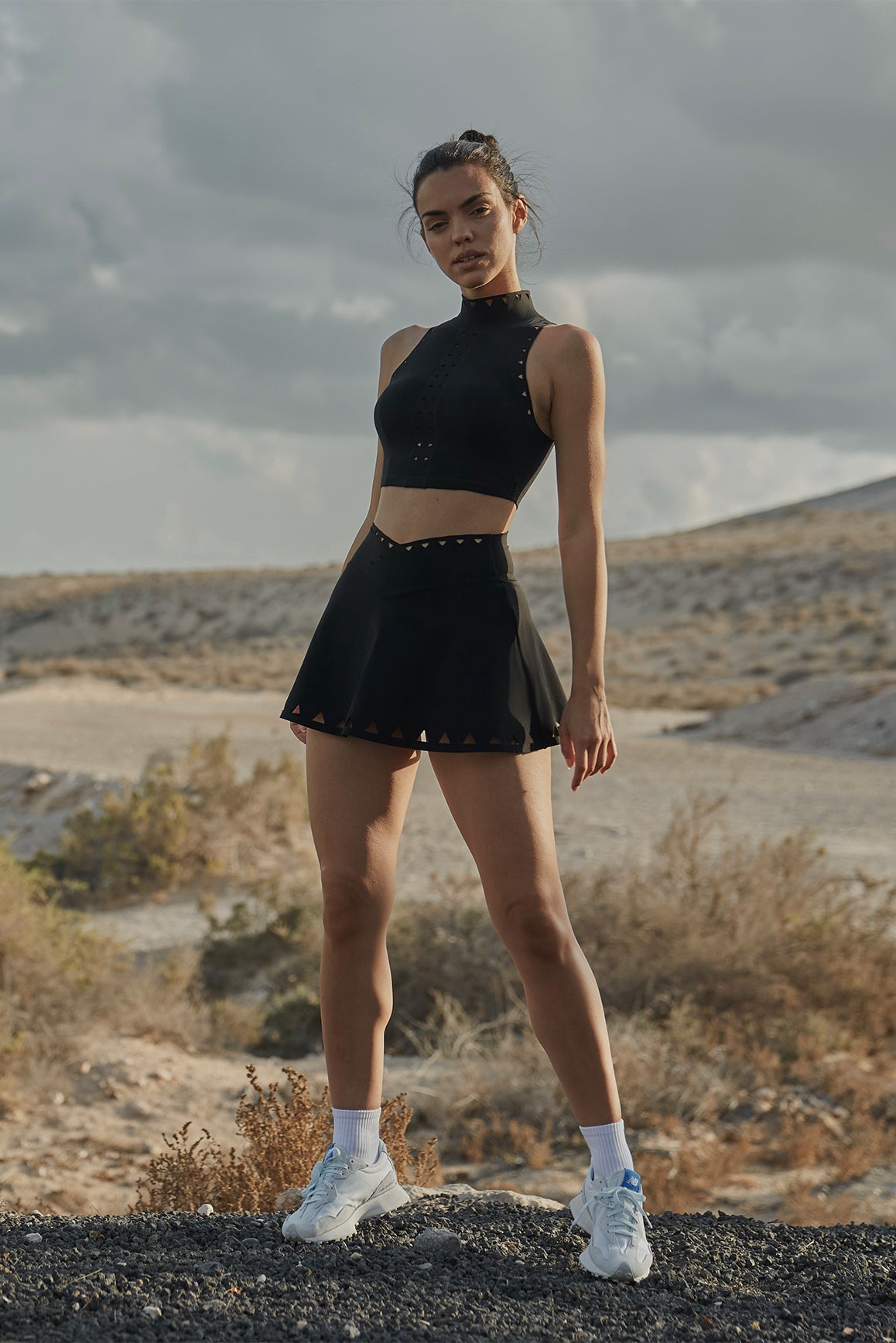 WISKII high neck laser cut leisure bra in ivory, featuring a stylish design perfect for activewear and comfort.