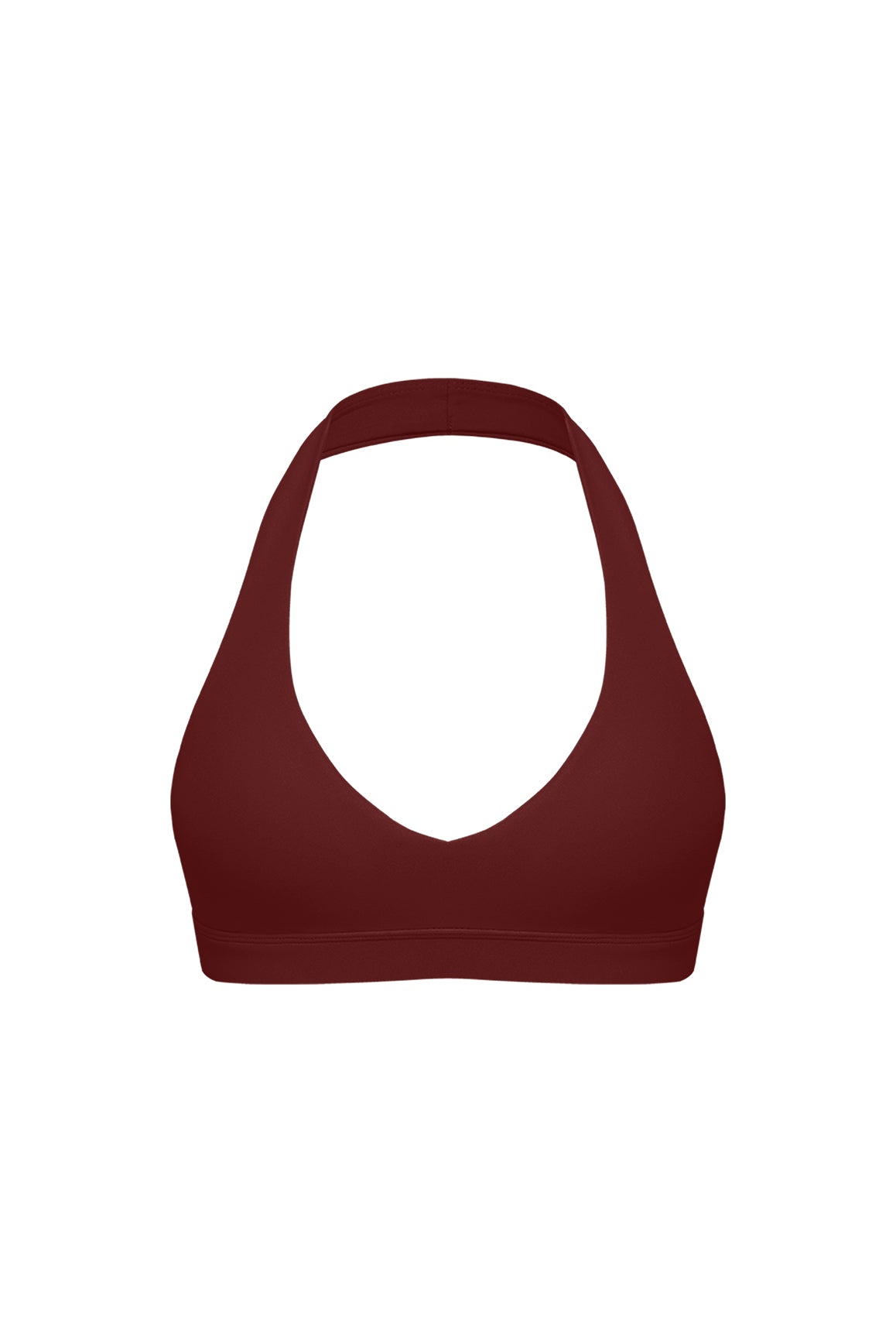WISKII V-Cut Halter Bra | Mulled Wine Color | WISKII Active