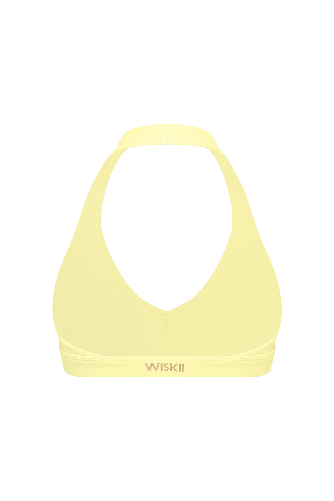 V-Cut Halter Bra | Lemon | WISKII Active