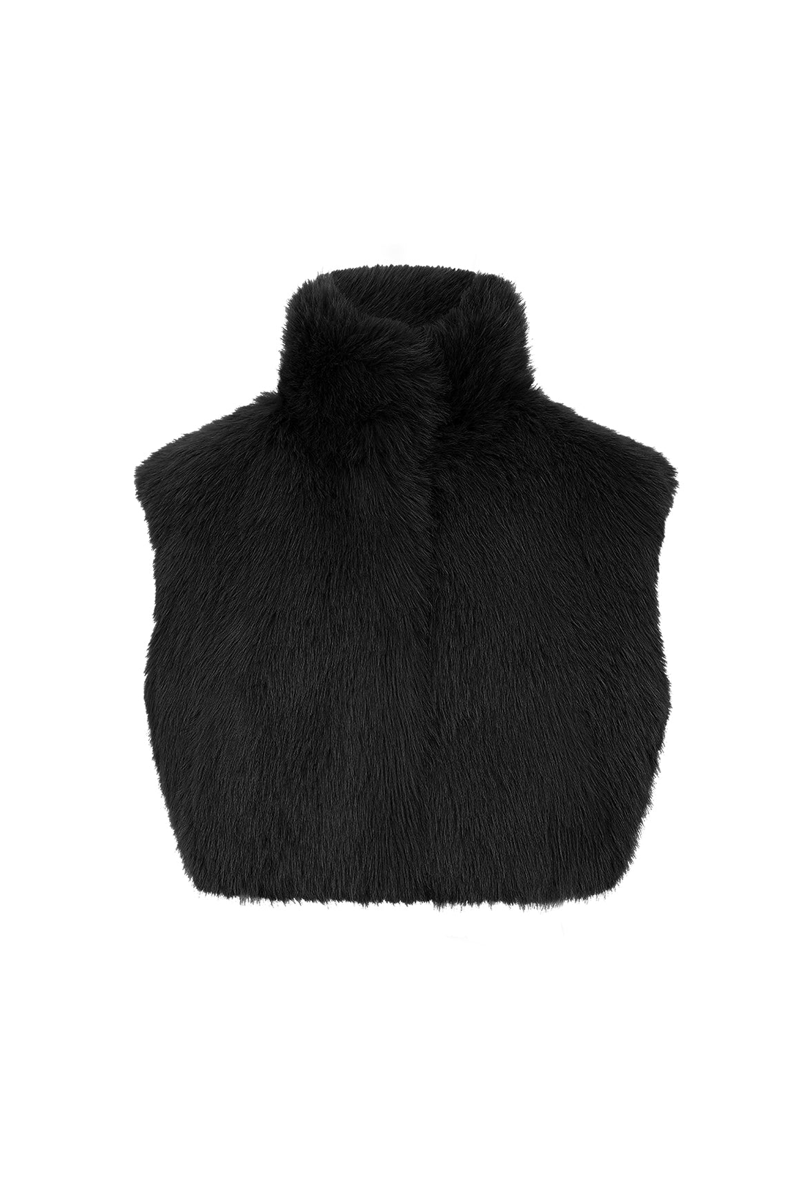 Alpine Cloud Faux Fur Vest | Jet Black | WISKII Active
