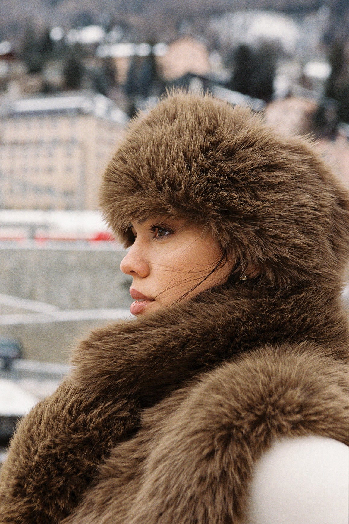 Alpine Cloud Faux Fur Vest | Amber | WISKII Active