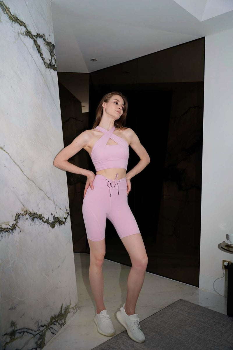 model wears a WISKII fit cycling shorts