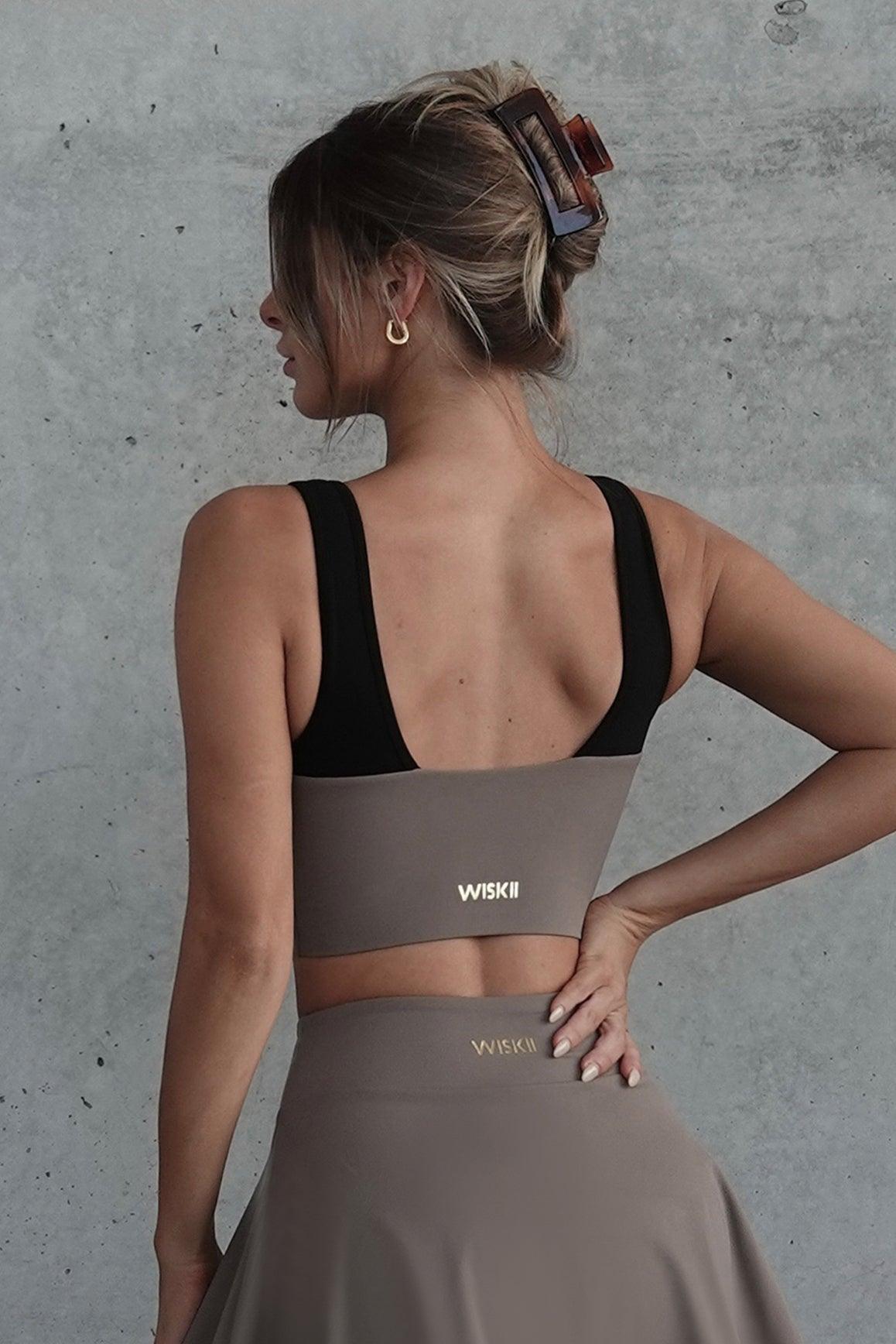 Color Blocked Sports Bra | High Support V-Neckline | WISKII Active