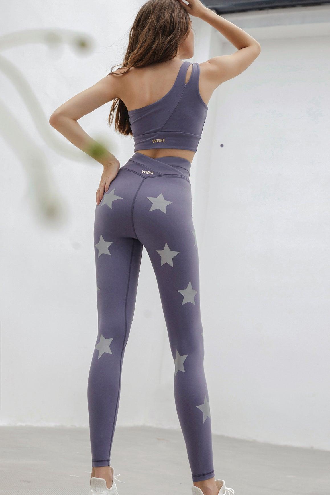 WISKII Dynamic Sports Bra in misty blue, featuring breathable fabric and supportive design for active wear.